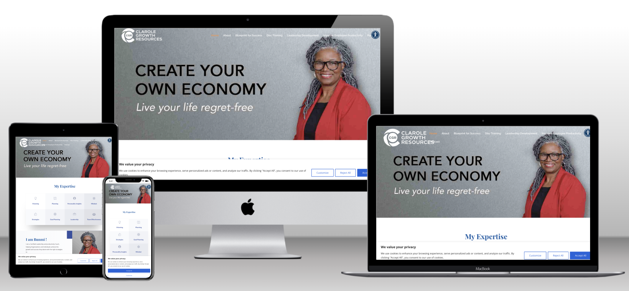 website design for a management consultant