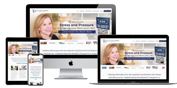 Wordpress website design for life coach for attorneys